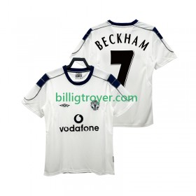 Billige Fotballdrakter Manchester United BECKHAM 7 2000 2001 Retro Bortedraktsett Kortermet